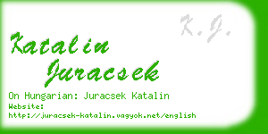 katalin juracsek business card